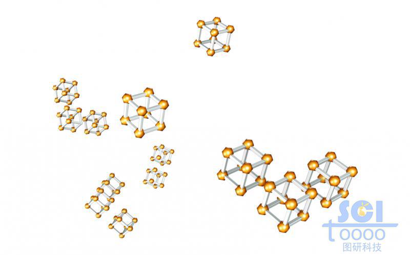 散落的金屬有機骨架材料（MOFs）